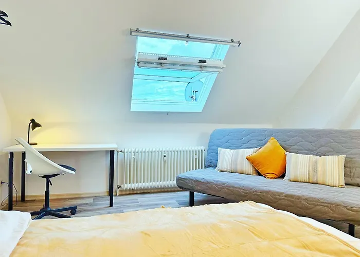 公寓 2-sz-dachgeschoss-apt - 4 Getrennte Schlafplaetze - Naehe Hbf & Messe Dus